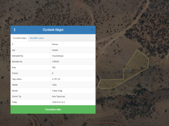 Konya Hadim Göynükkışla 4,780m² Satılık Tarla 
